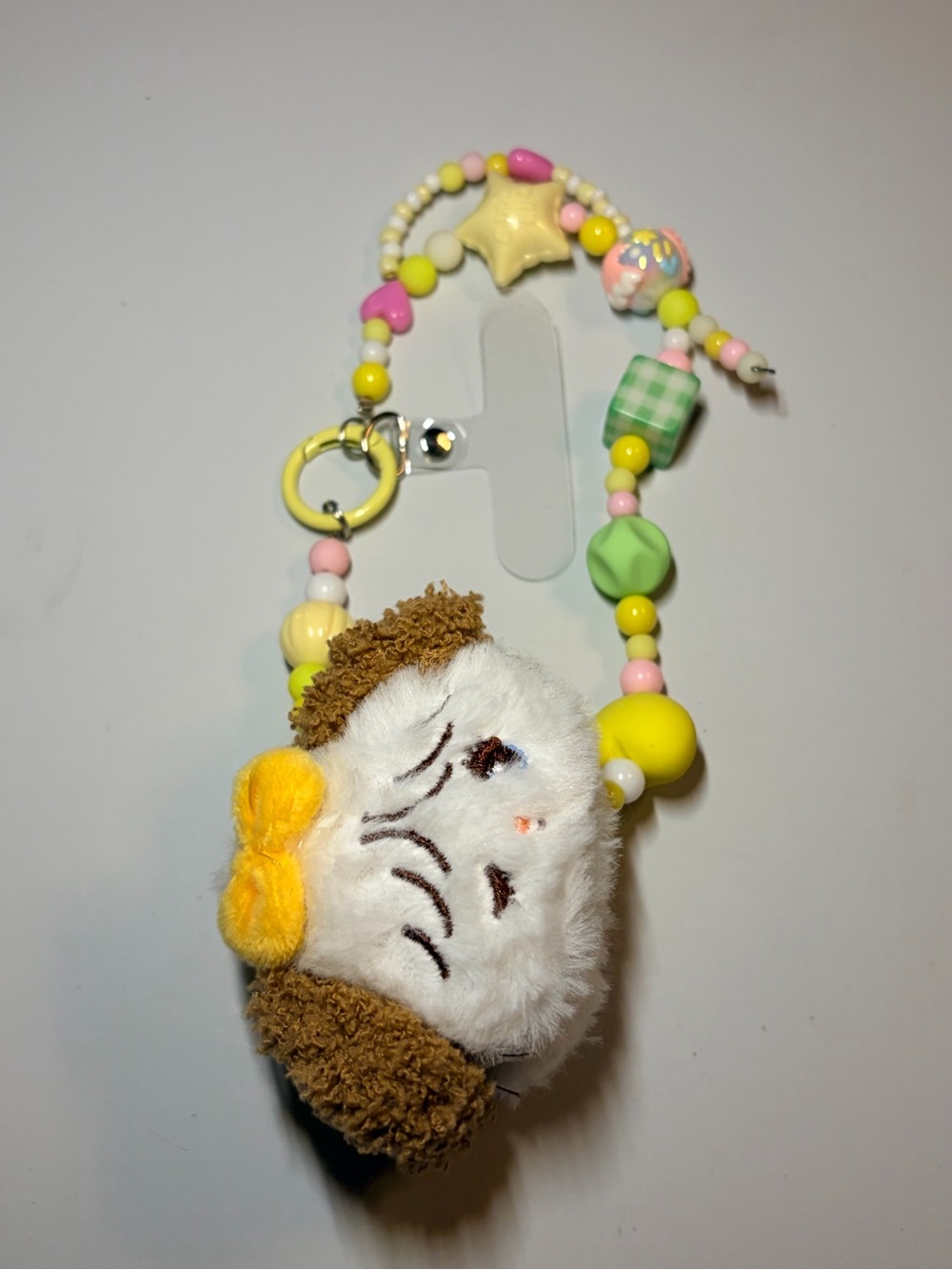 Sanrio Plush Puppy Beaded Lanyard in Yellow, Pink & Green